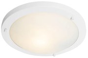 Candeeiro de teto moderno branco 31 cm IP44 - Yuma Moderno