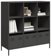 vidaXL Móvel alto 101,5x39x103,5 cm aço preto