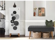 Conjunto de Mobiliário de Entrada Vegas – Branco/Antracite – Sapateira