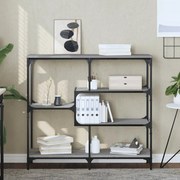 vidaXL Mesa consola 103x32x95 cm derivados de madeira cinzento sonoma