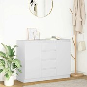 vidaXL Aparador c/ gavetas 100,5x35x76 cm derivados de madeira branco