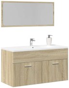 vidaXL 2 pcs conj. móveis casa banho derivados madeira carvalho sonoma