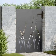 vidaXL Portão de Jardim Preto 105 x 125 cm Aço com Revestimento em Pó