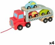 Camião Portaveículos e Carros Woomax 5 Peças 29,5 X 12 X 8,5 cm 4 Unidades