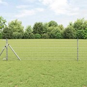 vidaXL Cerca Euro com 7 postes 0,6 x 10 m em aço galvanizado