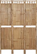 vidaXL Biombo com 3 painéis 120x180 cm bambu