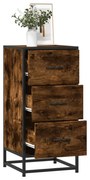 vidaXL Aparador 35,5x35x76 cm deriv. de madeira/metal carvalho fumado
