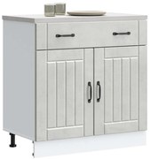 vidaXL Armário de cozinha baixo Lucca deriv. madeira cinzento cimento