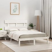 vidaXL Estrutura de cama 200x200 cm madeira maciça branco
