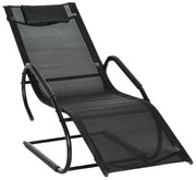 Espreguiçadeira de Jardim – Padova – 160 kg – 59,5x160x83 cm – Preta –
