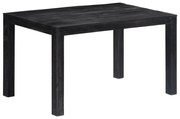 vidaXL Mesa de jantar 140x80x76 cm madeira de mangueira maciça preto