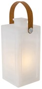 LED Candeeiro de mesa moderno branco efeito chama recarregável IP44 - Stard Design