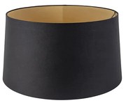 Abajur de algodão preto 40/45/25 com interior dourado