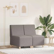 vidaXL Cadeira de Sofá Cinza Claro 55 cm em Tecido 2 pcs