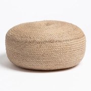 Puff Redondo De Yute Pilew Ø50 Cm - Sklum