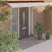 vidaXL Toldo de porta 350x100 cm policarbonato cinzento