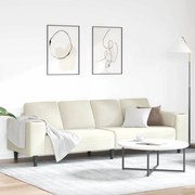 vidaXL Sofá de Sala de Estar Creme 250 x 77 x 76 cm