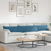 vidaXL Travesseiros de Sofá 2 pcs Azul 200 x 40 cm