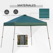 Outsunny Tenda Dobrável 3x3 Portátil de Jardim com Bolsa de Transporte