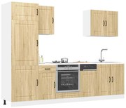 vidaXL 7 peças armário de cozinha conjunto Kalmar sonoma carvalho