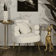 POLTRONA SOFFY PLUS COM ALMOFADA BRANCA 78X68X85 CM