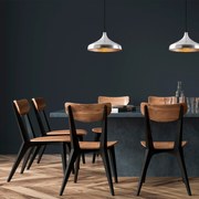 Candeeiro de Teto Tattoo – Prateado – 36 x 36 cm