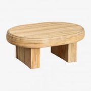 Mesa De Centro Oval Em Rattan Zerfe Natural - Sklum