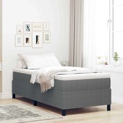 Cama Box Spring vidaXL Cinza Claro 80x200 cm em Tecido Corduroy