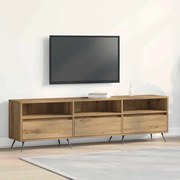 vidaXL Cabide de TV Carvalho Artisan 150x30x44,5 cm Madeira de Engenharia