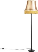 Candeeiro de pé retro preto com cúpula dourada - Simplo