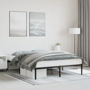 vidaXL Estrutura de cama metal 150x200 cm preto