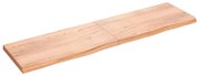 vidaXL Tampo de mesa 200x50x(2-6) cm carvalho tratado castanho-claro