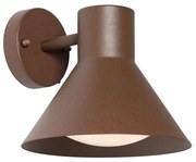 Candeeiro de parede exterior industrial castanho ferrugem cone IP44 - Natas Industrial