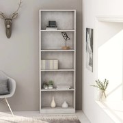 vidaXL Estante 5 prateleiras 60x24x175 derivados madeira cinza cimento