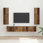 vidaXL Conjunto de móvel de TV 3 pcs Madeira antiga Madeira processada