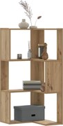 vidaXL Estante canto 3 prateleiras deriv. madeira carvalho artisiano