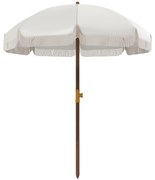 Outsunny Chapéu de Sol Praia Ø190x210 cm 8 Varas Abertura Manual Anti-UV Impermeável Bolsa Transporte Jardim Leve Creme | Aosom Portugal