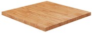 vidaXL Tampo mesa quadrado 80x80x4 cm carvalho tratado castanho-claro