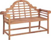 vidaXL Banco de jardim 127x58,5x92,5 cm madeira de teca maciça