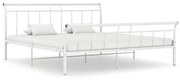 Estrutura de cama 200x200 cm metal branco