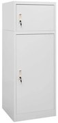 vidaXL Armário para selas 53x53x140 cm aço cinza-claro