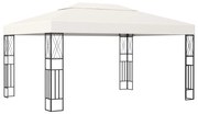 vidaXL Gazebo 3x4 m tecido creme