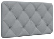 vidaXL Almofadão de cabeceira 80 cm tecido cinzento-claro