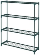 Outsunny Suporte para Plantas Suporte para Vasos de Plantas de 4 Níveis com Estrutura de Aço 89x28x107 cm Verde Escuro | Aosom Portugal
