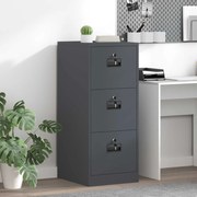 vidaXL Armário de Arquivo com gaveta Antracite 44 x 50 x 106.5 cm