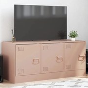 vidaXL Móvel de TV 99x39x44 aço rosa