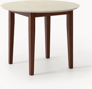 Mesa de jantar redonda com efeito de travertino Jackson, vários tamanhos