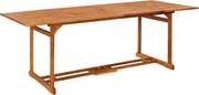 vidaXL Mesa de jantar p/ jardim 220x90x75 cm madeira de acácia maciça
