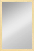 HOMCOM Espelho de parede retangular 60 x 40 cm, moldura em madeira natural, ideal para banheiro, sala ou quarto | Aosom Portugal