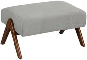 HOMCOM Apoio para Pés Estofado em Veludo Otomana Retangular com Assento Almofadado e Pés de Madeira 69x47x36 cm Cinzento Claro | Aosom Portugal